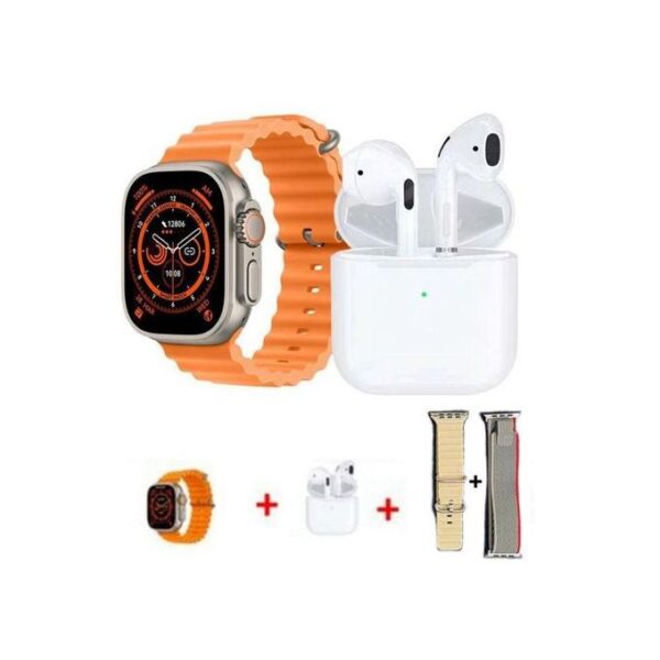 smart watch S20 PRO MAX ultra+earphones ,NFC,pression artérielle,Sport ORANGE